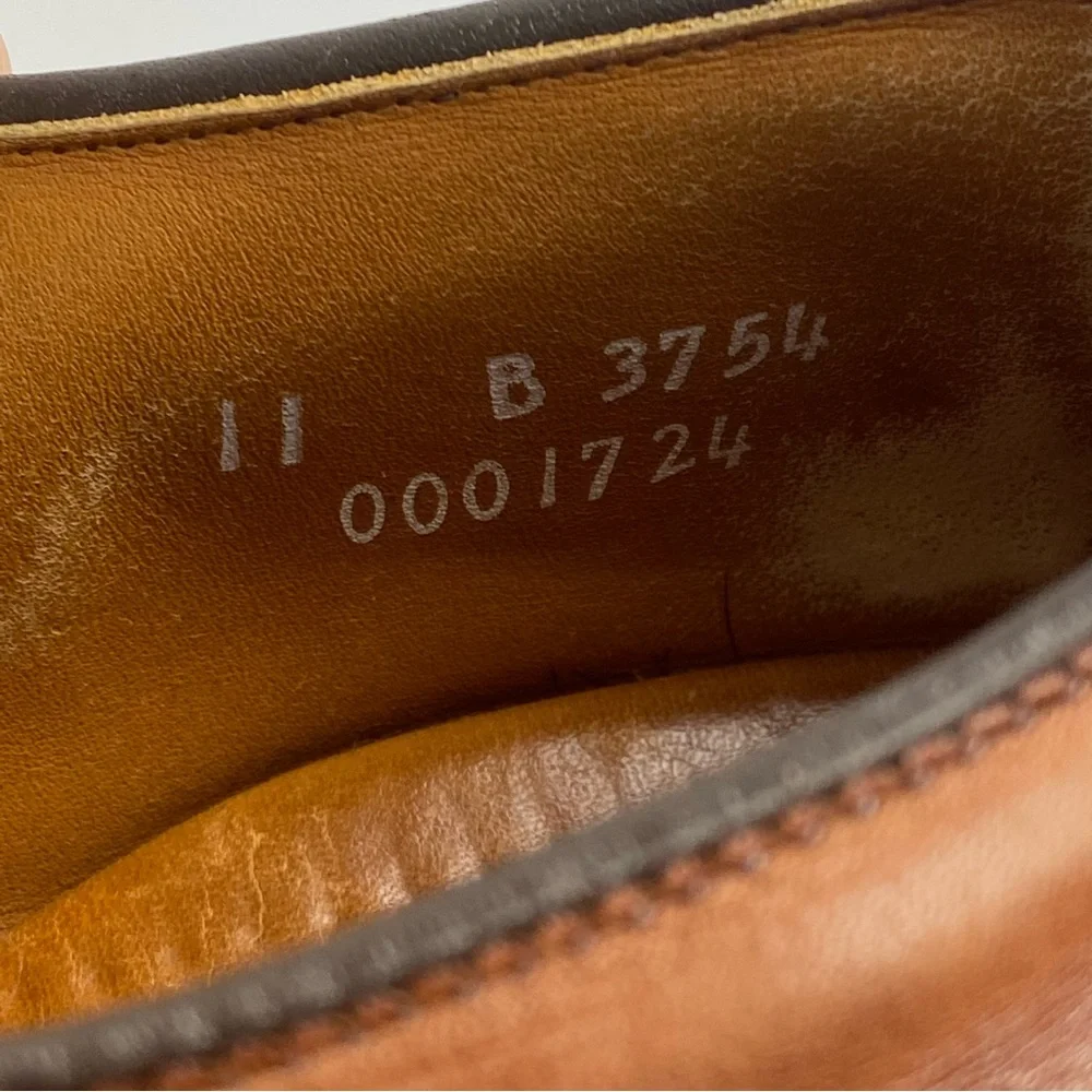 Allen Edmonds‎ Shoes 11 B Mens Brown Stockbridge Split Toe Leather Oxford